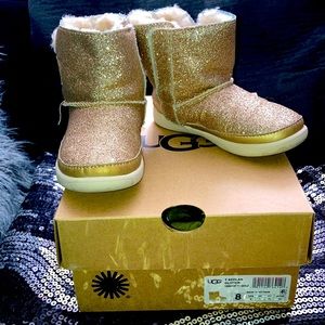 Toddler girls Gold Uggs Size 8